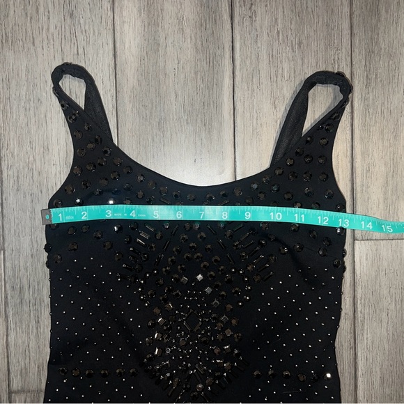 BEBE Black Stud Bling dress, luxury, Low Back, Size XS Extra Small, gorgeous! - Picture 5 of 16